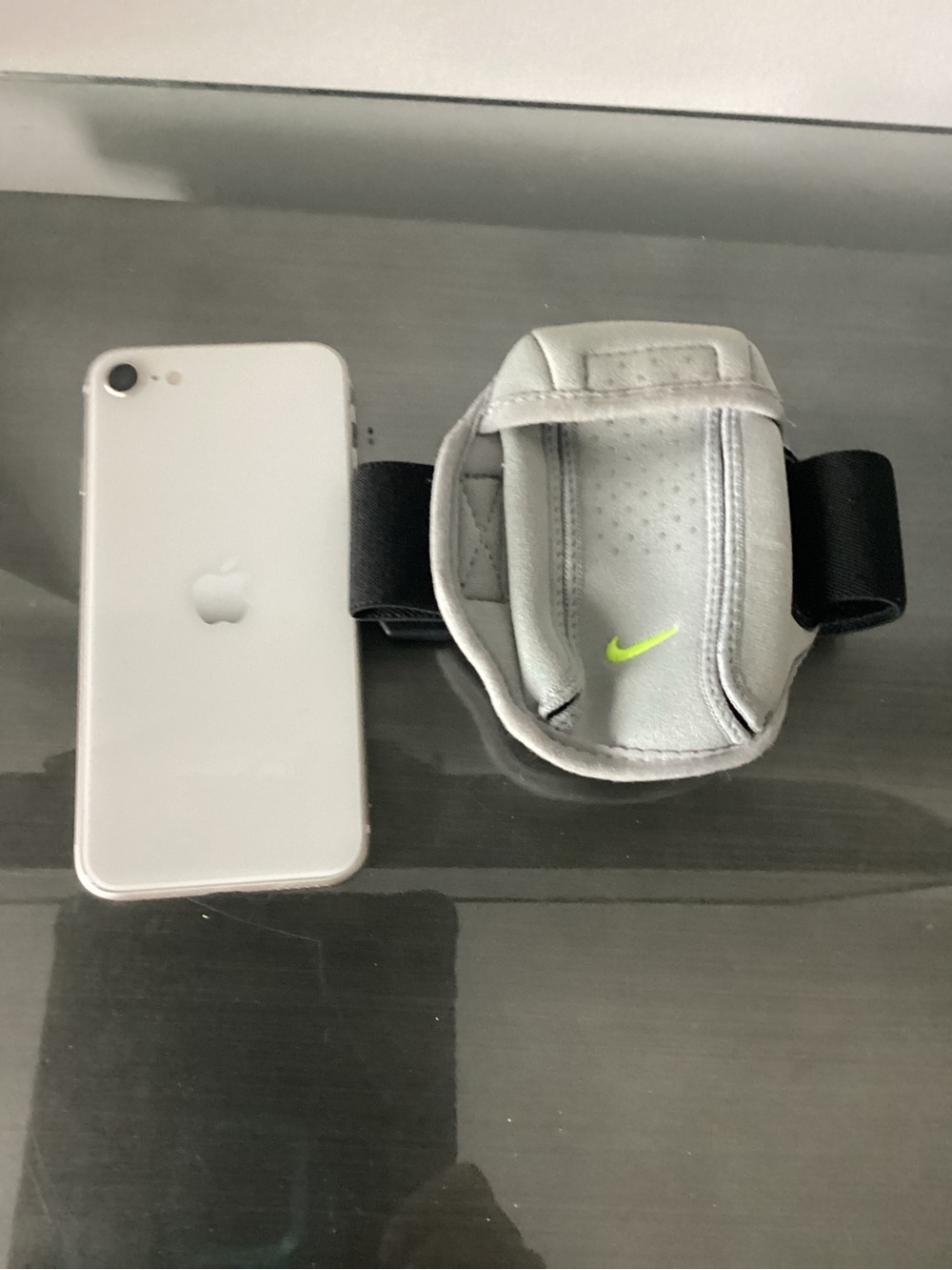 Nike Grey Armband with Neon Yellow Swoosh